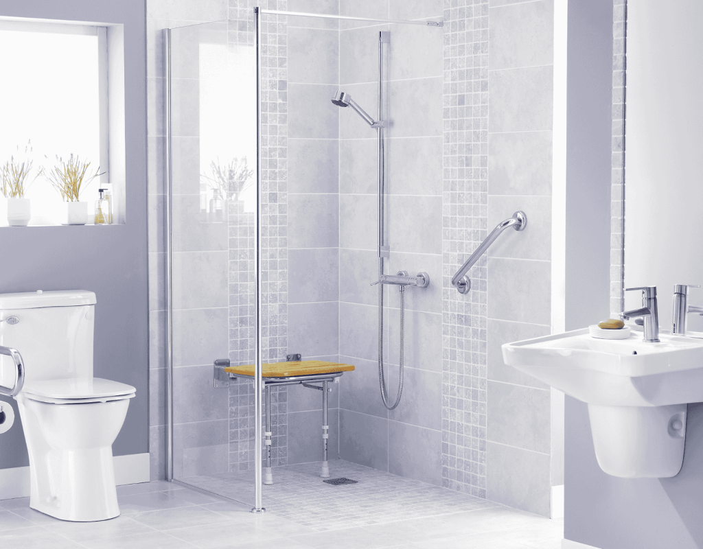 Advantage Construction Services Chicagoland full bathroom remodeling with safety features