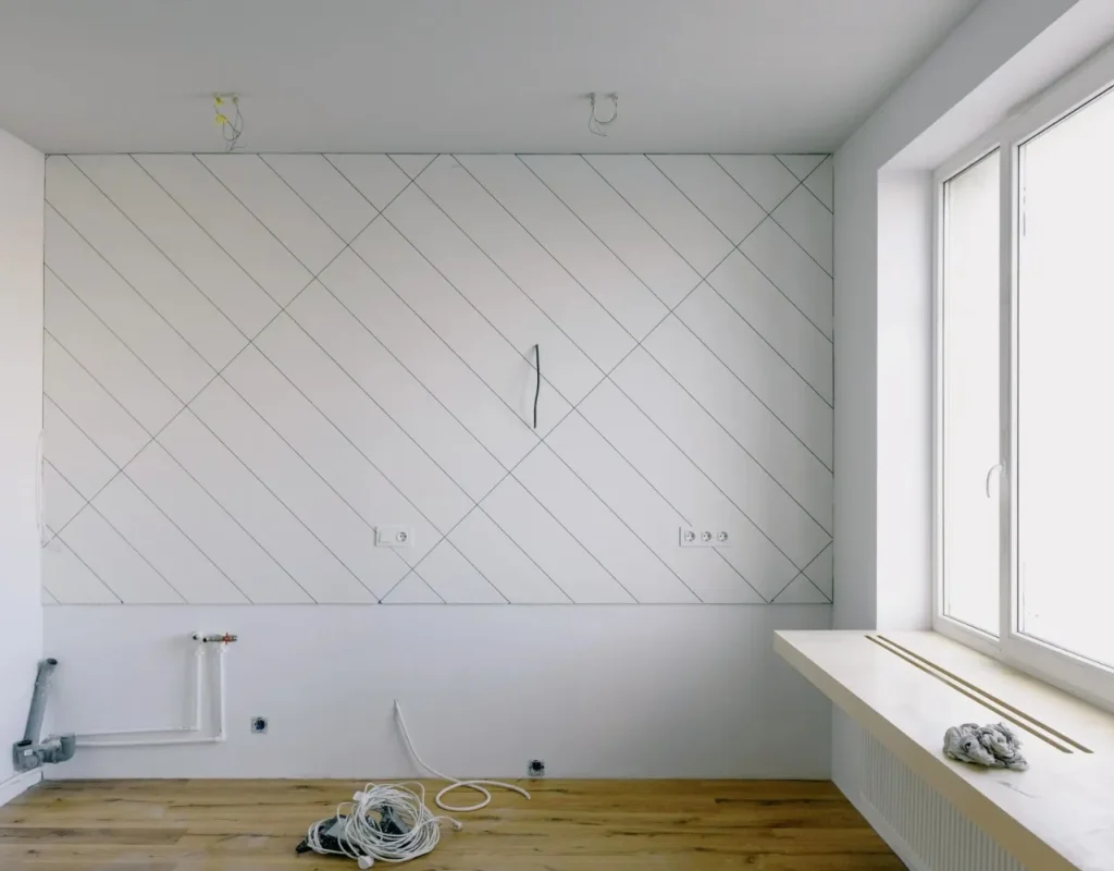 Powder room layout plans and finish samples prepared by ACS Bathroom Remodeling in Lemont, IL. Powder room remodel near me