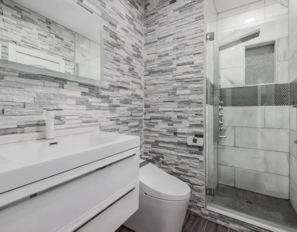 ACS Bathroom Remodeling material selections for a powder room remodel in Palos, IL. Powder room remodel near me