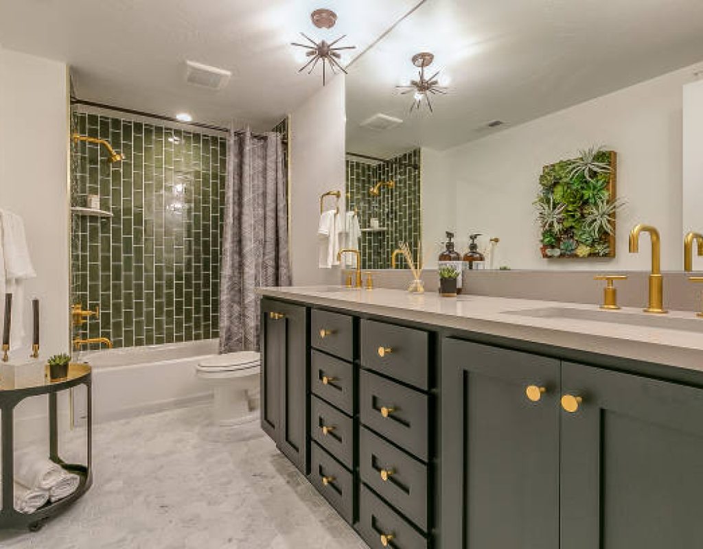 ACS Bathroom Remodeling project featuring modern finishes and lighting