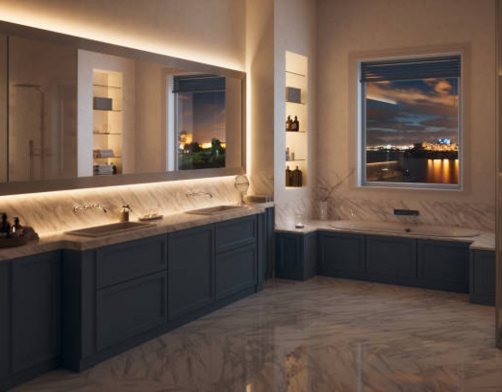 Walk-in shower and vanity upgrade by ACS Bathroom Remodeling